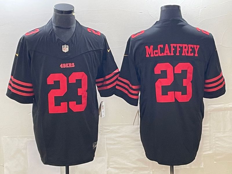 Men San Francisco 49ers #23 Mccaffrey Black Nike Vapor F.U.S.E. Limited NFL Jersey